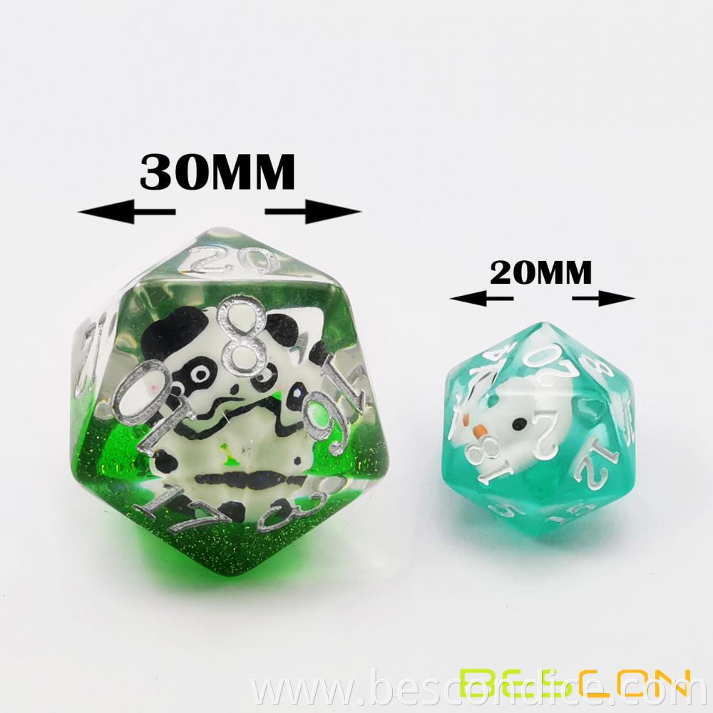 7 Die Dice Dnd Polyhedral Panda Dice Set 1